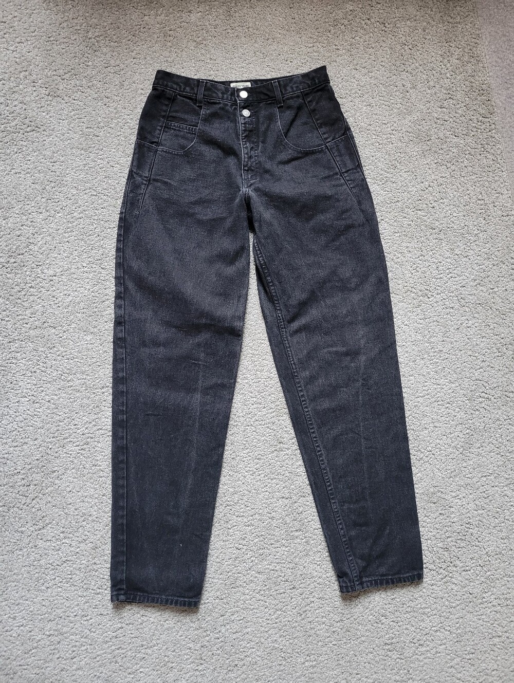 VTG 90s Guess Pascal Black High Waisted Mom Jeans Made in USA 31 x 32 - Picture 4 of 11
